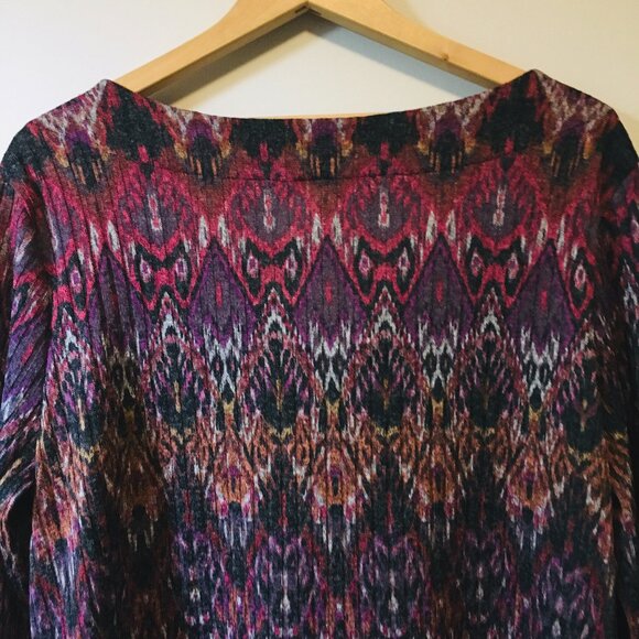 Canadian Clientele Retro Psychedelic Knit Wrap Over Top - Picture 6 of 15